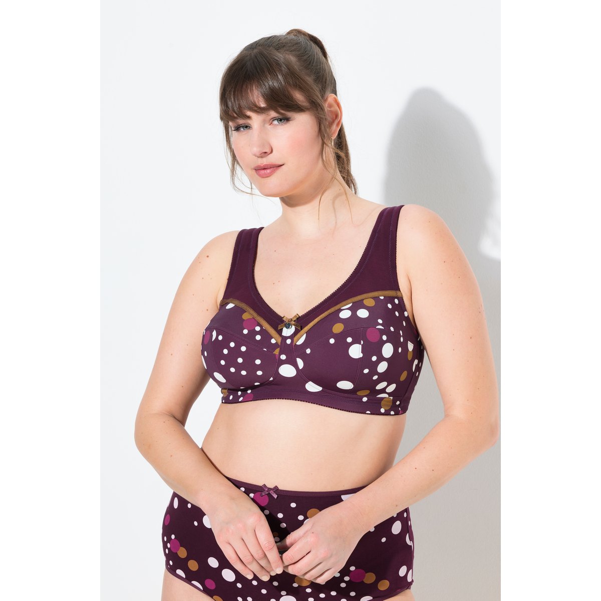 Soutien-gorge de maintien, sans armatures rouge raisin, ULLA POPKEN