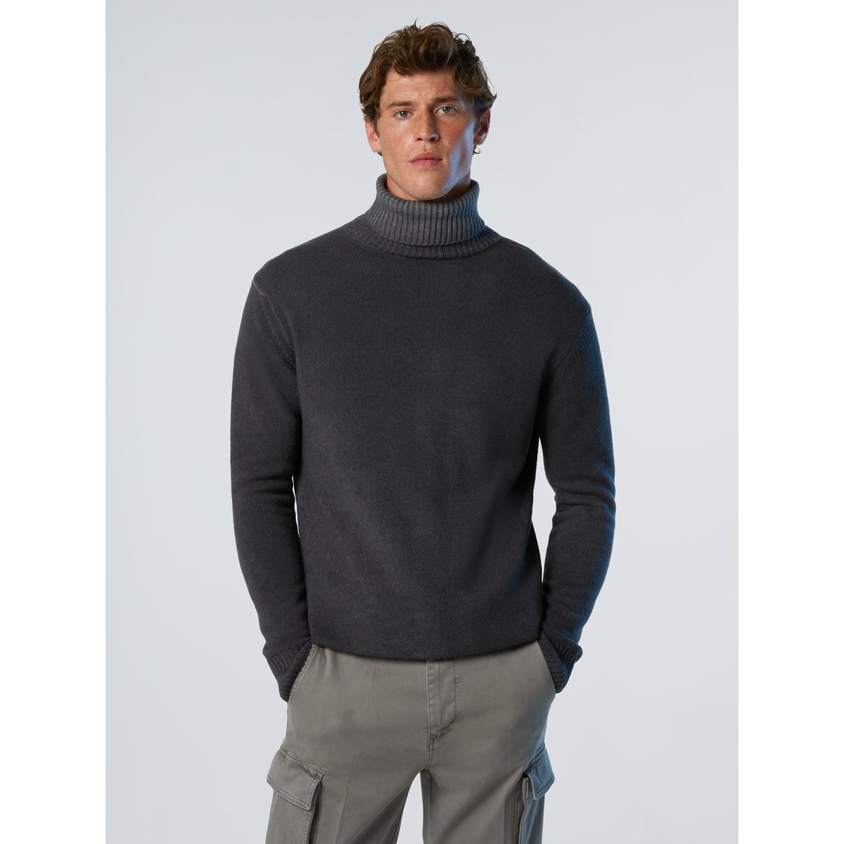 Pull col roulé délavé gris foncé, NORTH SAILS