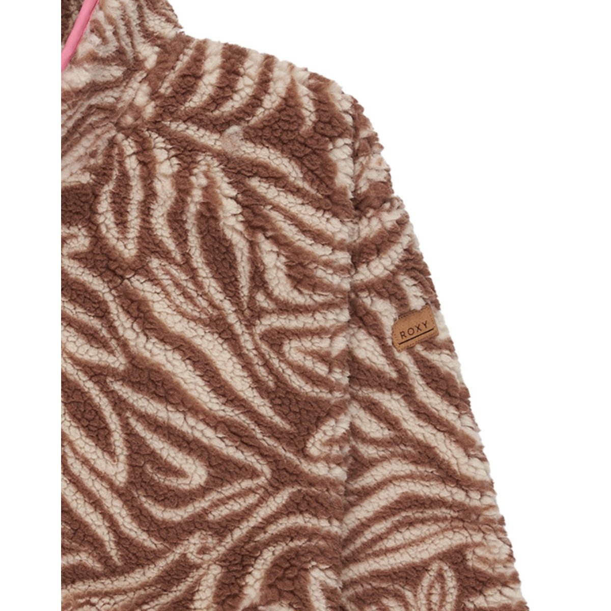 Polaire à zip LIKE ELECTRICITY. beige parchment animal floral big, ROXY