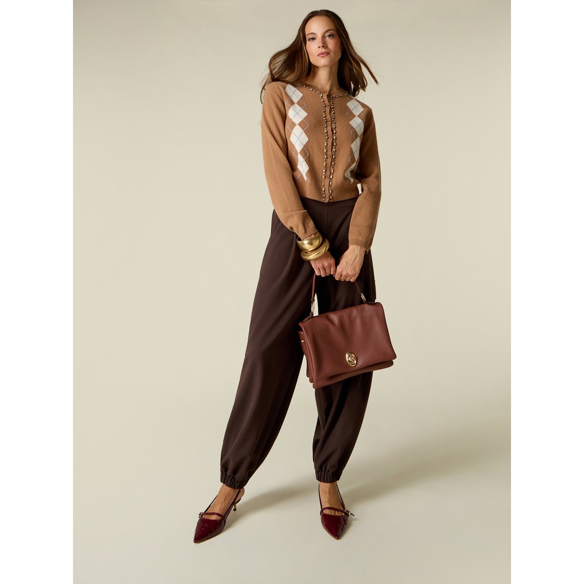 Pantalon cargo marron, OLTRE