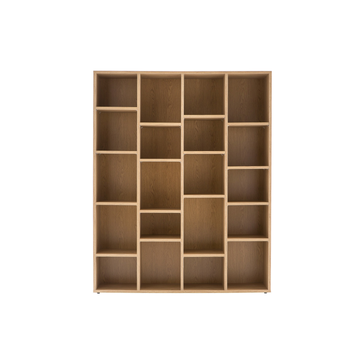 Bibliothèque design en bois L149 cm RYTHM chêne clair, MILIBOO