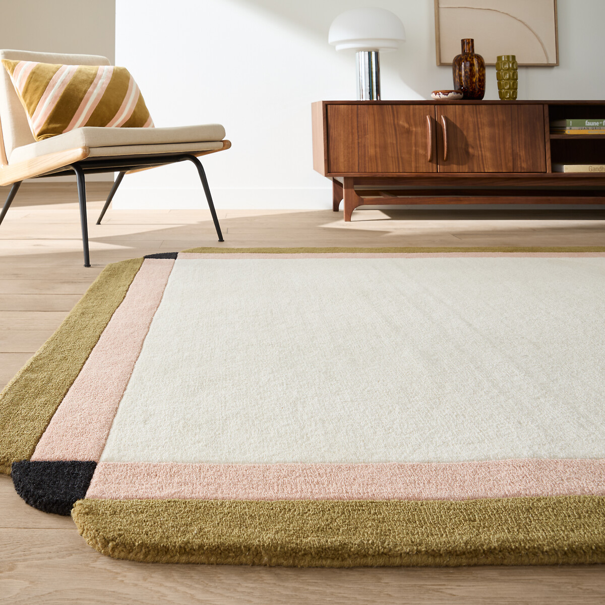 Tapis en laine, MADIA ecru/rose/bronze, LA REDOUTE INTERIEURS