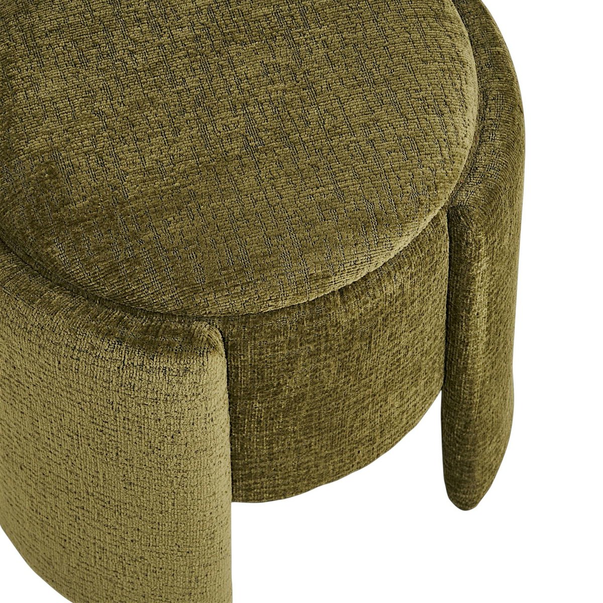 Pouf coffre vert design à structure enveloppante BERLIN vert, PIER IMPORT