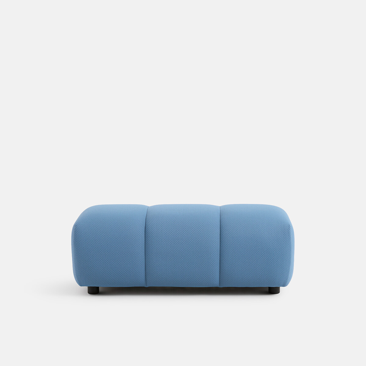 Hocker XL, aus gestepptem Stoff, Länge 109 cm, NURIA blau, LA REDOUTE INTERIEURS