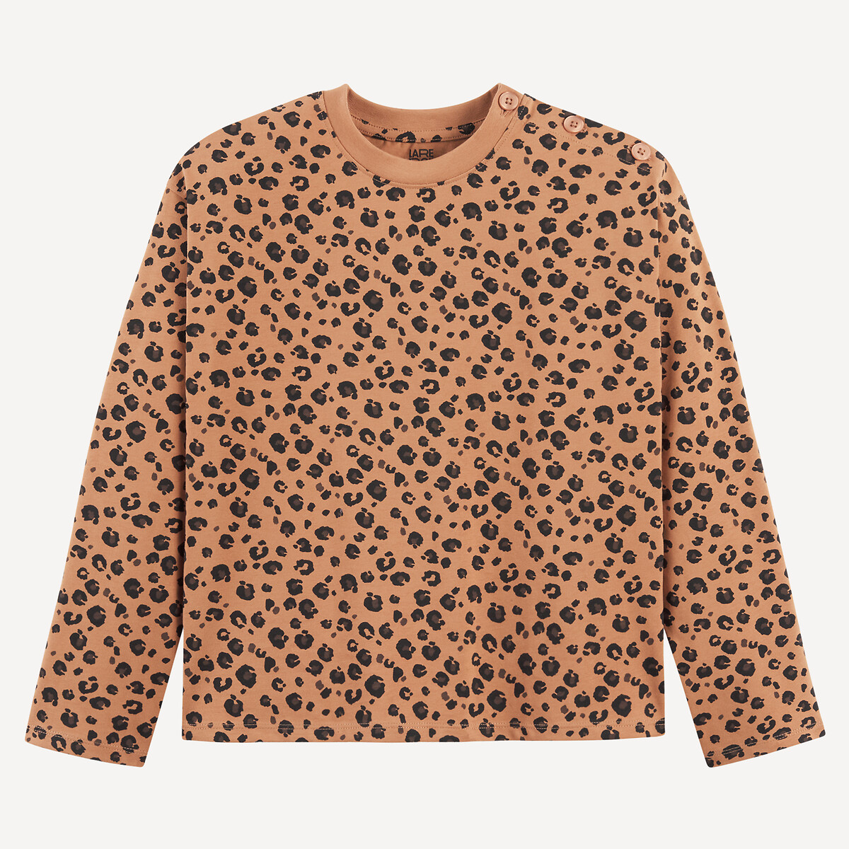 Leopard Print T-Shirt with Long Sleeves leopard print, LA REDOUTE COLLECTIONS