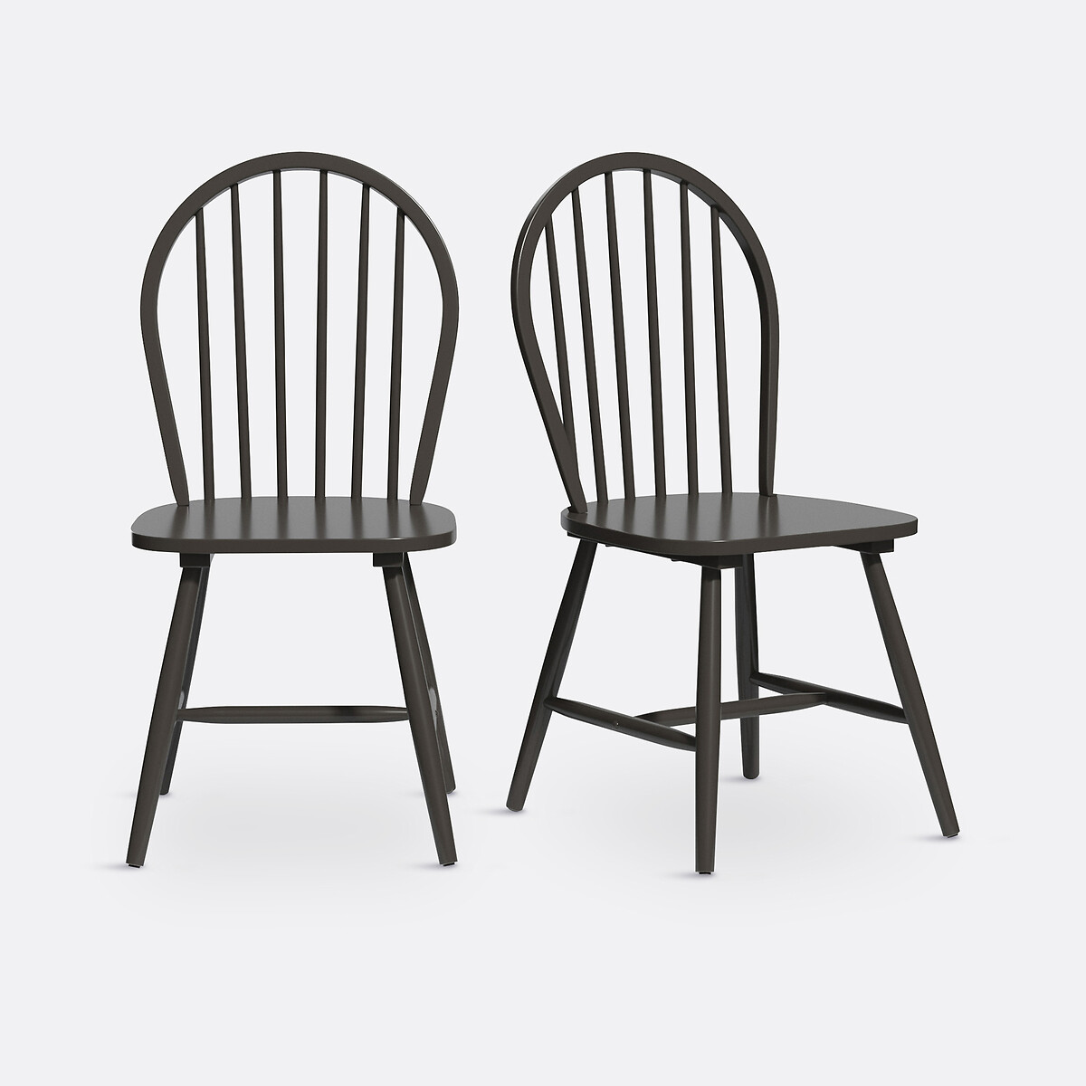 Set of 2 Windsor Spindle Back Chairs black, LA REDOUTE INTERIEURS