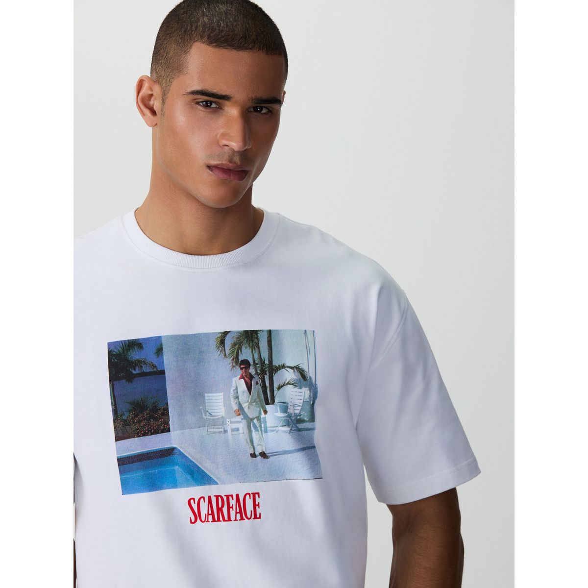 T-shirt à imprimé film blanc scarface, NEXT