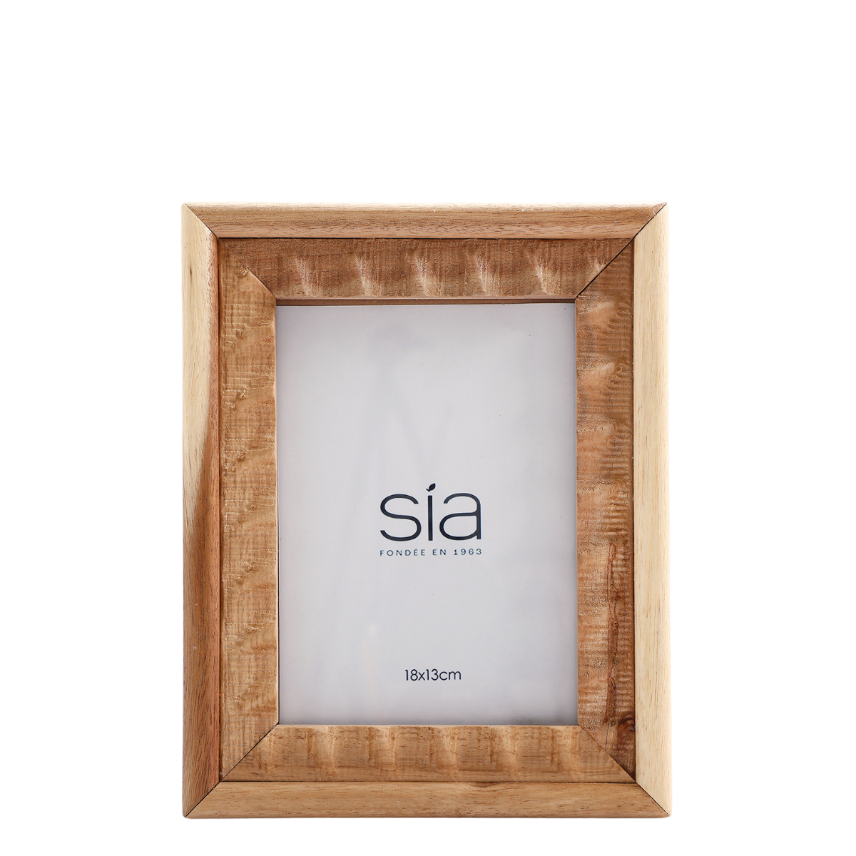 Cadre photo en acacia H25 NATTE beige, SIA DECO