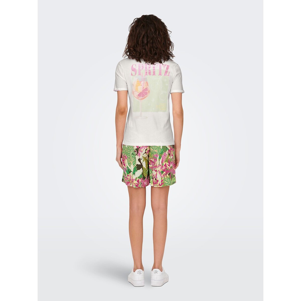 T-shirt imprimé manches courtes blanc, ONLY