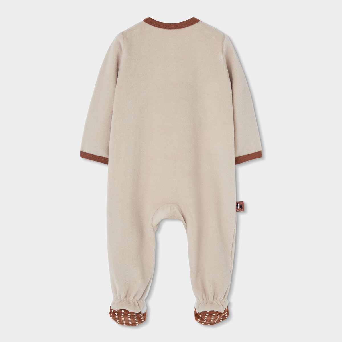 Pyjama bébé imprimé pingouin beige, BOBOLI