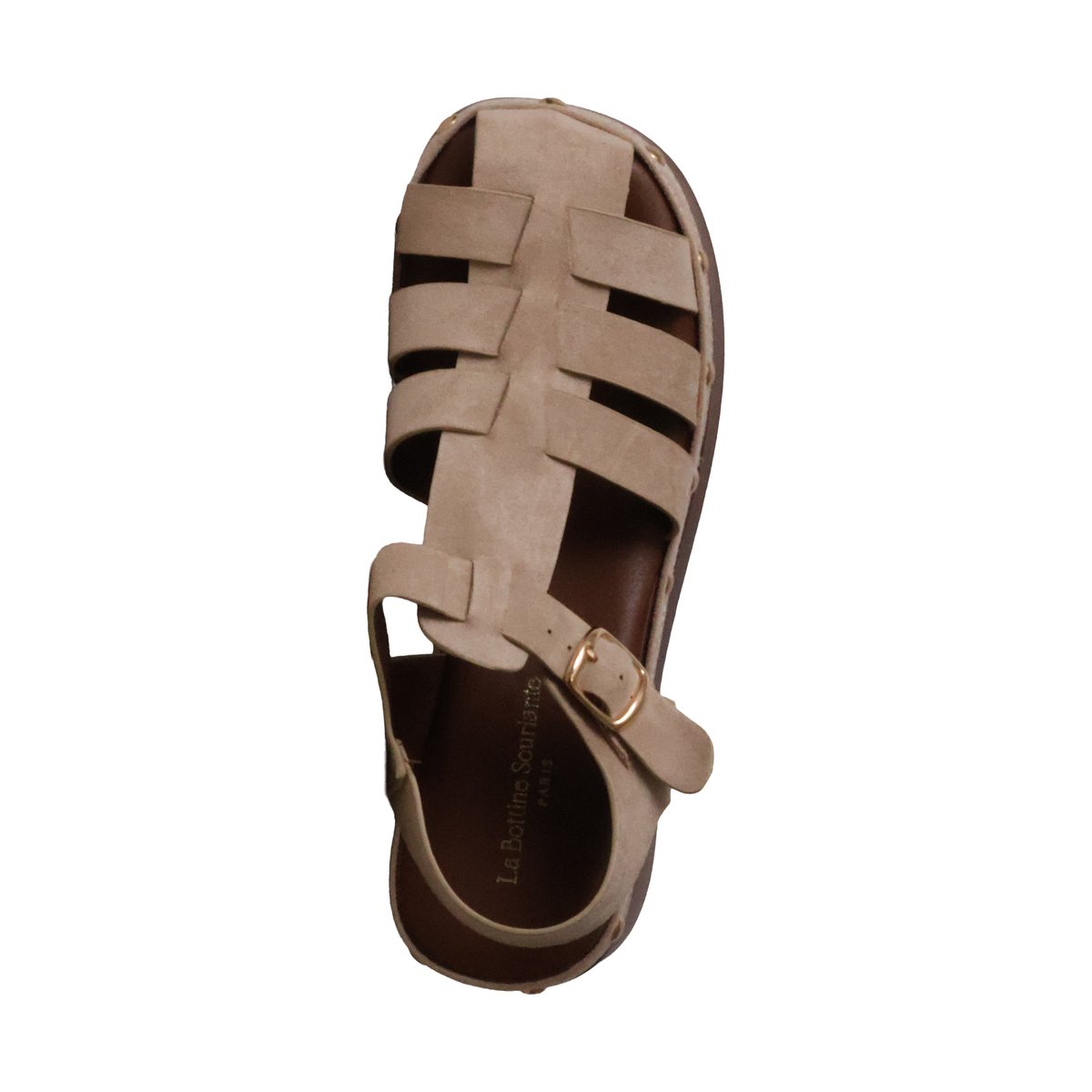Sandales à Bride La Bottine Souriante Paris beige, ENZA NUCCI