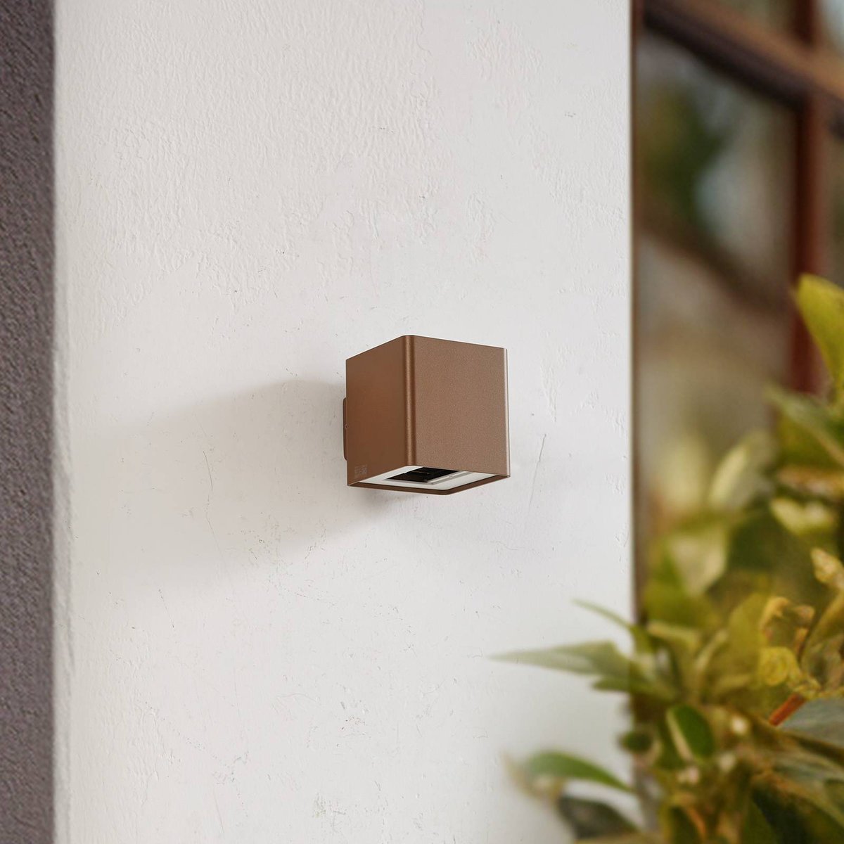 Applique extérieure en aluminium moderneLED marron, LUCANDE