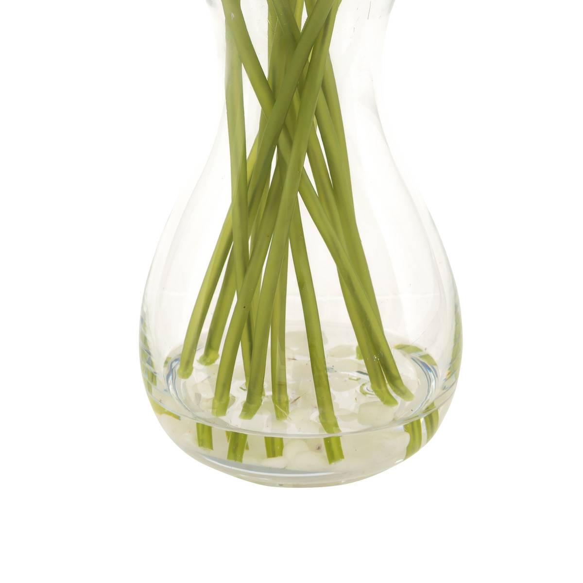 Composition tulipes avec vase HECTOR blanc, ATMOSPHERA