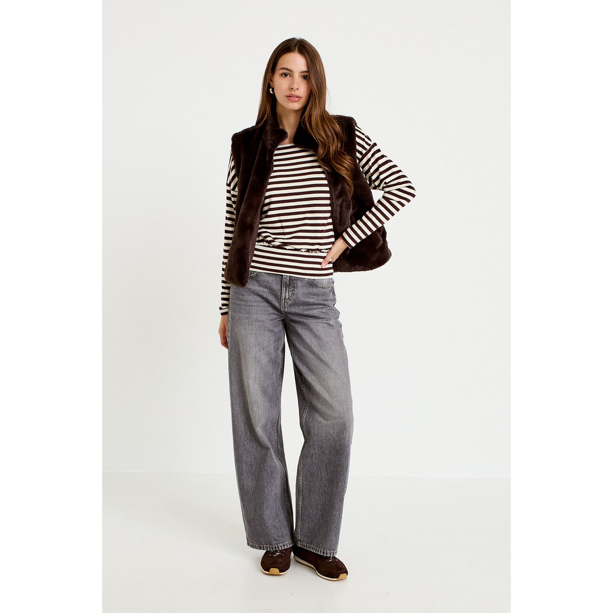 Pull col bateau manches longues blanc, CACHE CACHE