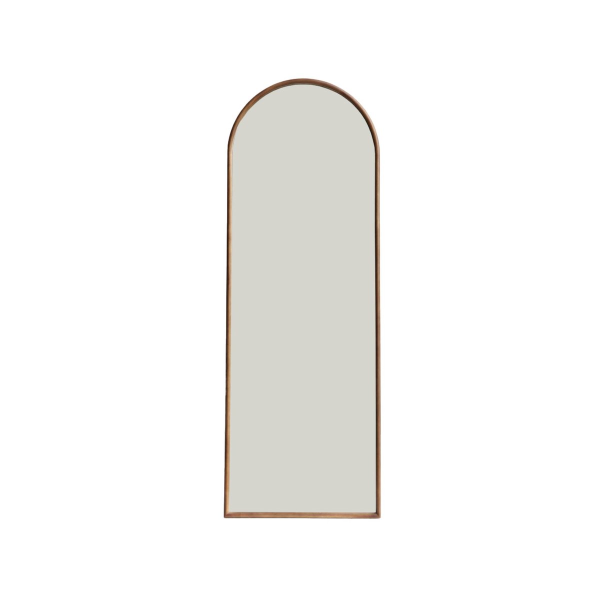 Miroir arche sur pied bois d'hévéa pied en acier 170cm LIAM noyer, SWEEEK