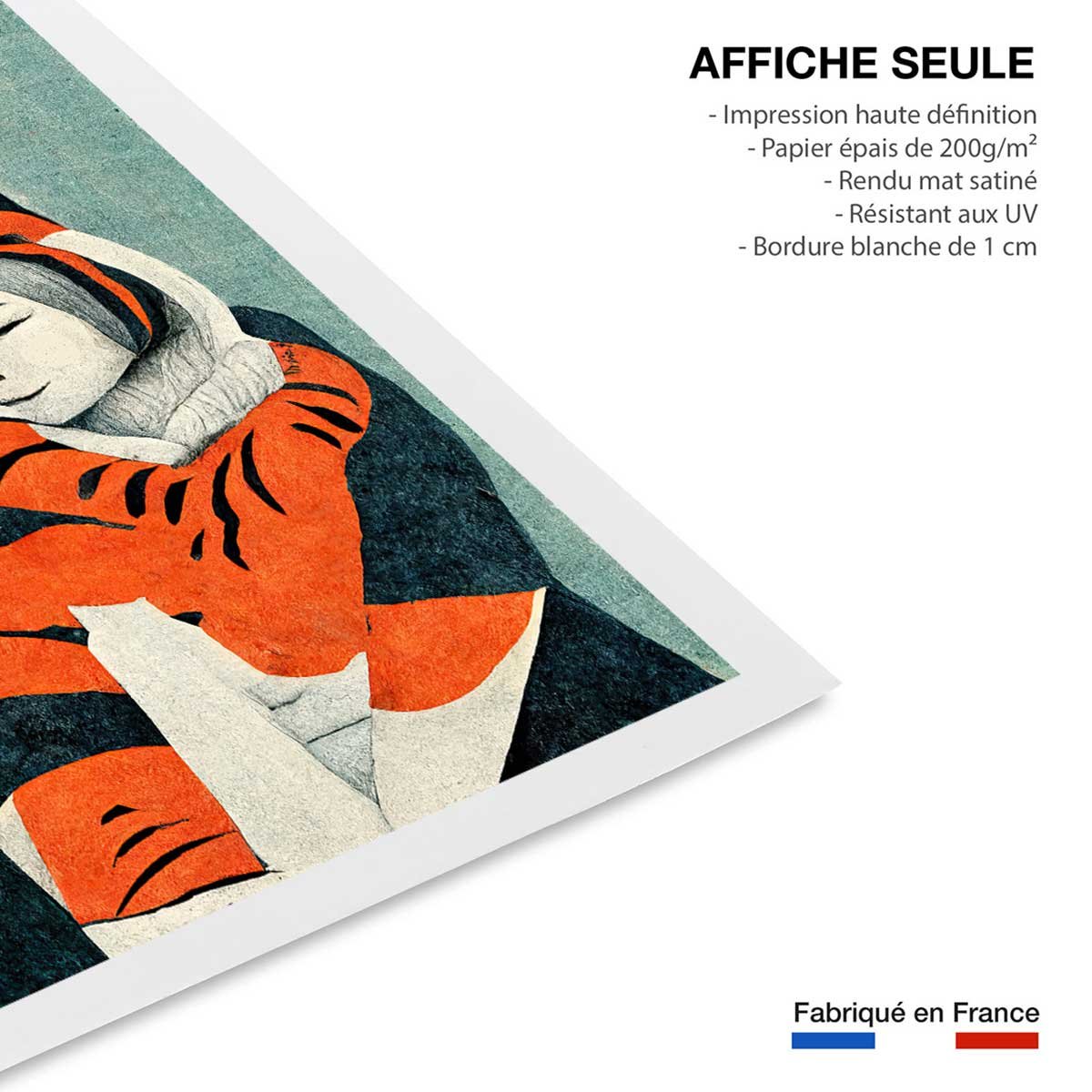 Affiche enfant mon tigre et moi affiche seule, HEXOA