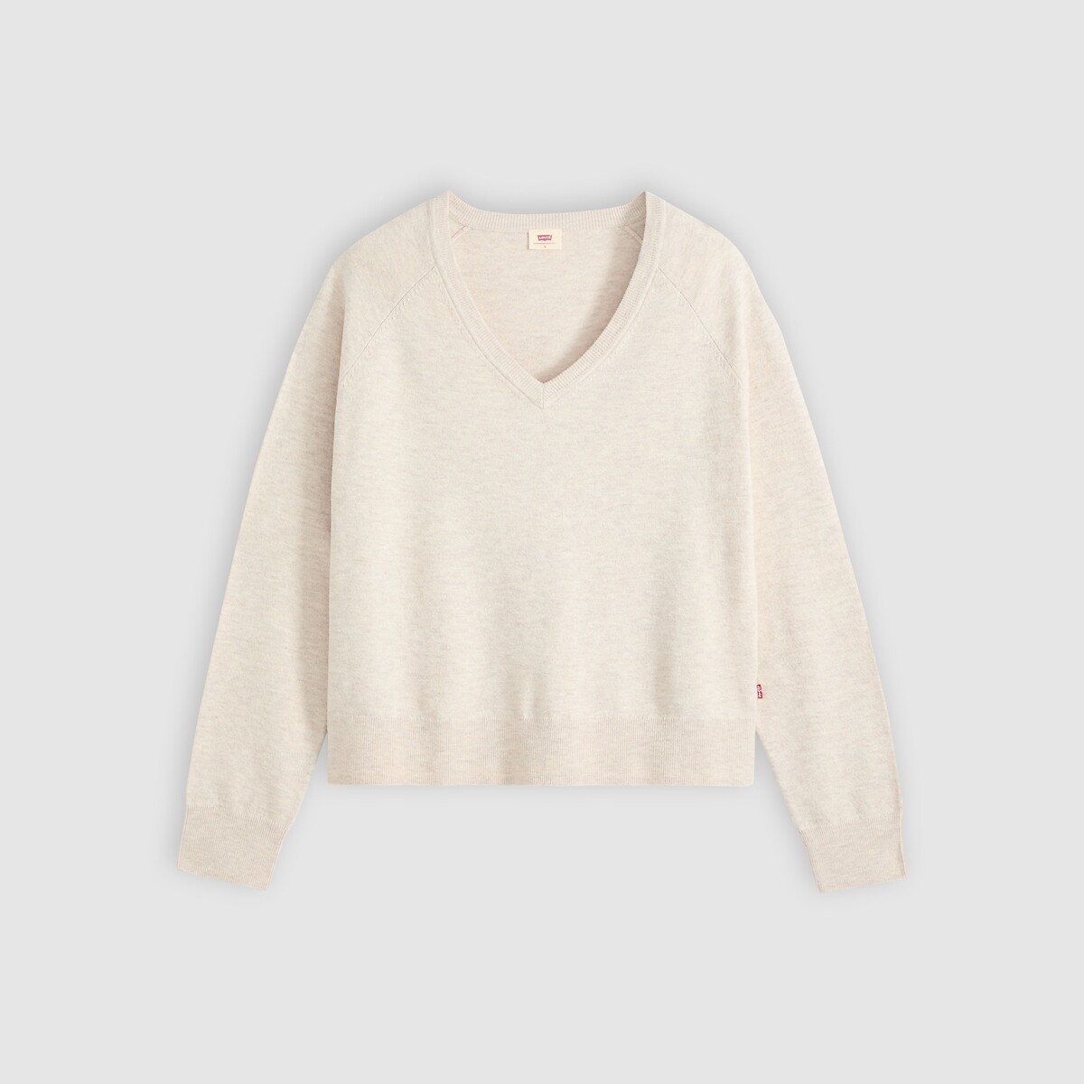 Pull col V manches longues ecru, LEVI'S