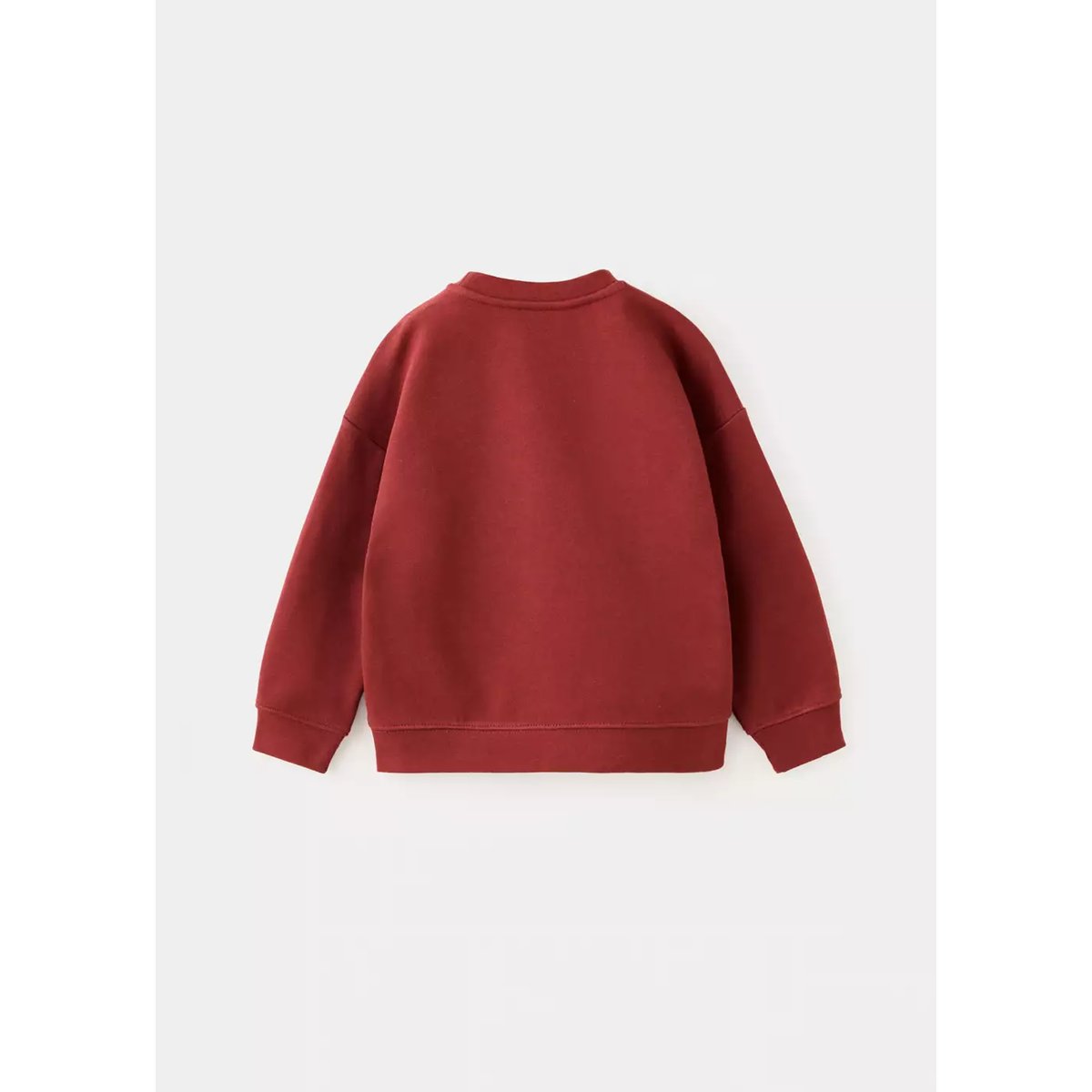 Sweat-shirt oversize à motif en relief grenat, MANGO BABY
