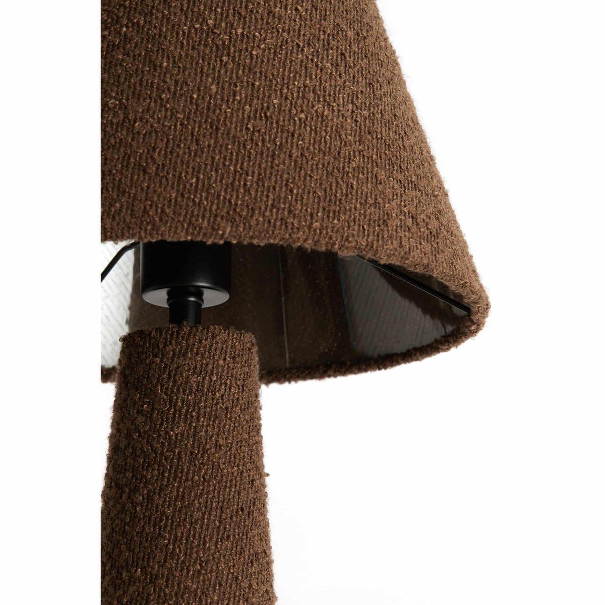 Lampe À Poser Textiles DEVIA marron, LIGHT & LIVING 