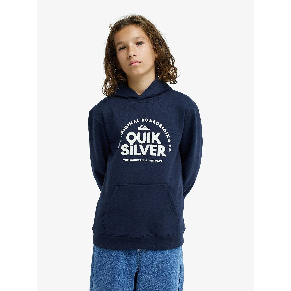 Sweat à capuche, motif devant bleu marine, QUIKSILVER