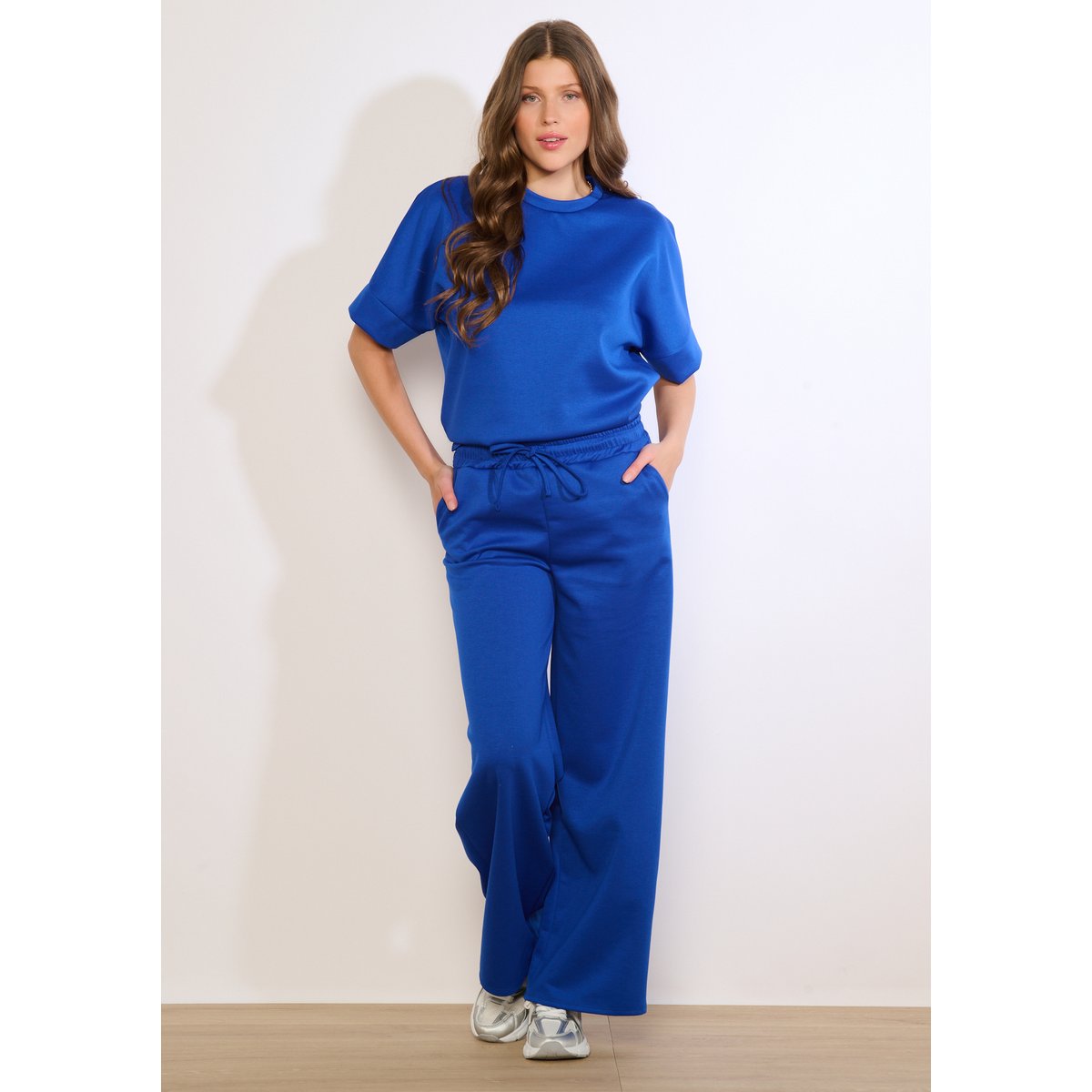 Pantalon ample détente bleu electrique, LOLALIZA