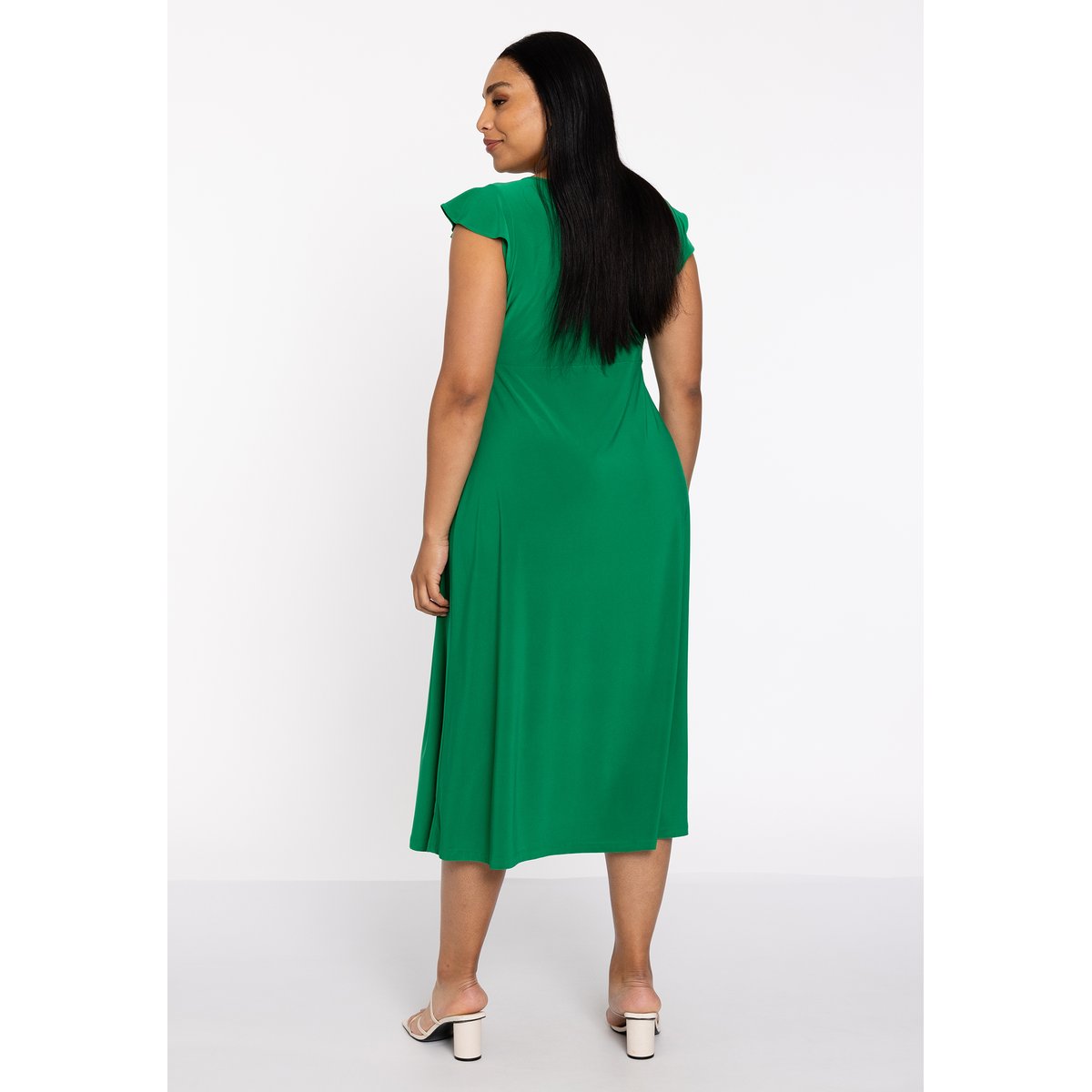 Robe avec manches courtes vert, YOEK