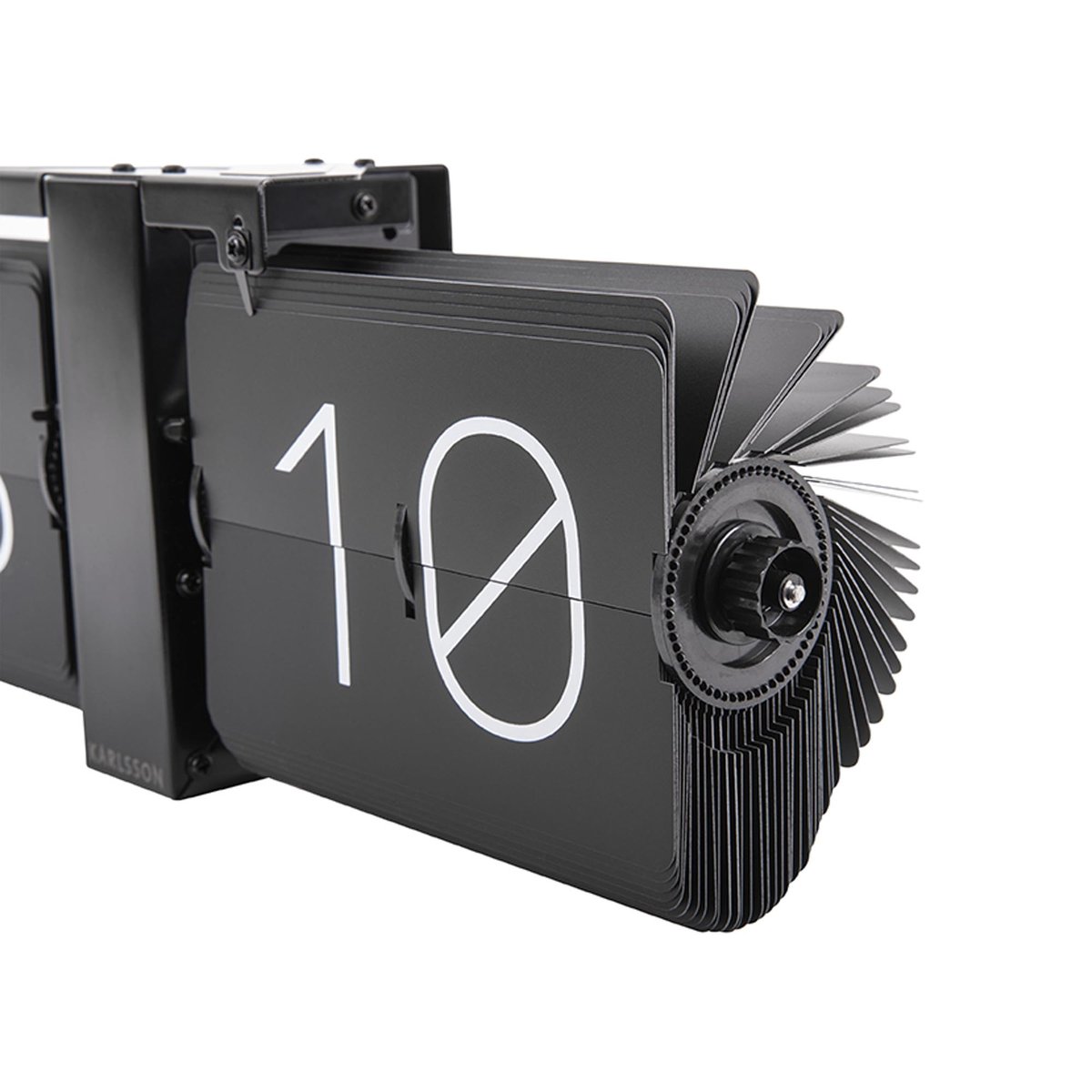Horloge De Table Acier FLIP KLOK NO CASE noir mat, KARLSSON