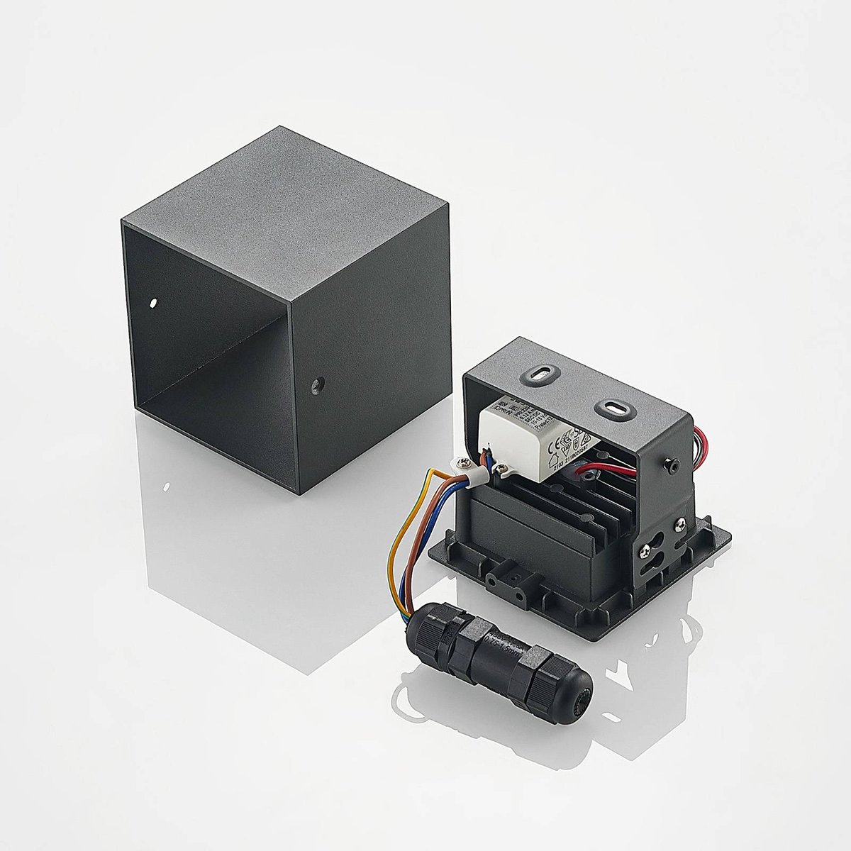Plafonnier extérieur en aluminium moderneLED anthracite, LINDBY