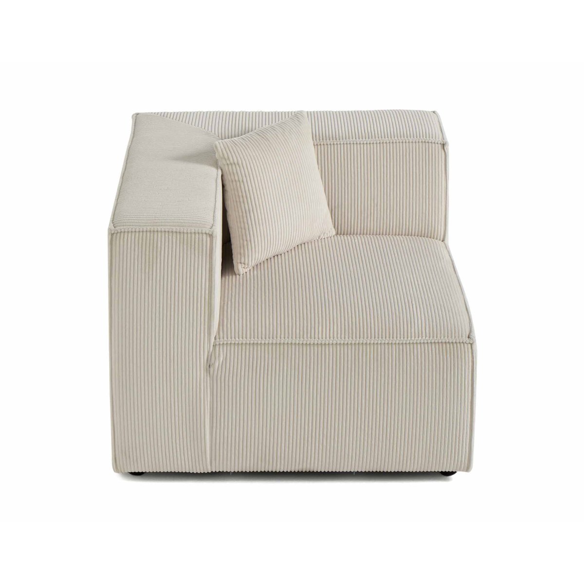 Module d'assise angle réversible velours côtelé, ARTY beige, BEST MOBILIER