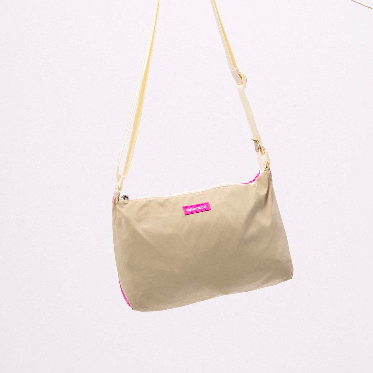 New besace en polyamide MANSFIELD beige, BENSIMON