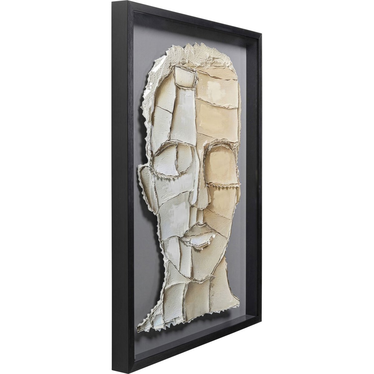Tableau encadré visage texturé couleur unique, KARE DESIGN