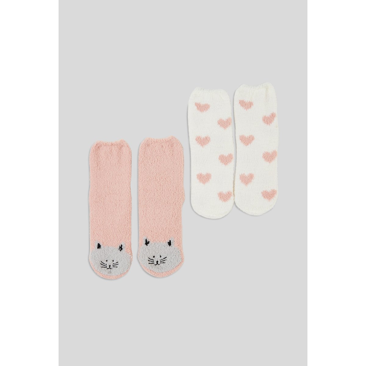 Lot de 2 chaussettes chat rose, MONOPRIX KIDS