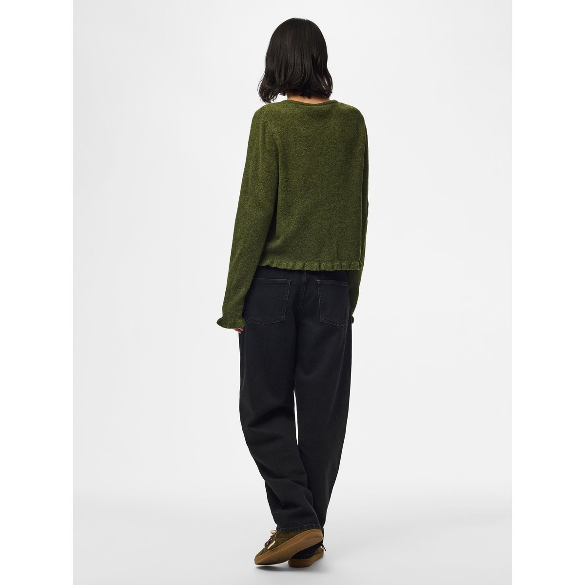 Cardigan En Maille jaune - sphagnum, PIECES