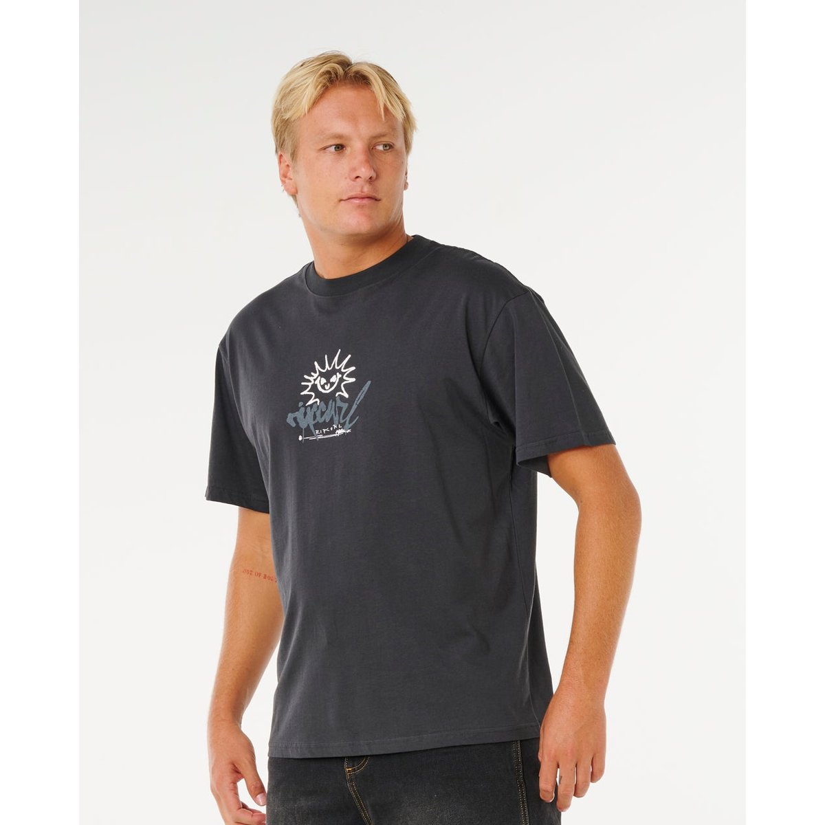 T-shirt Inner VISIONS Rotten SUN noir délavé, RIP CURL
