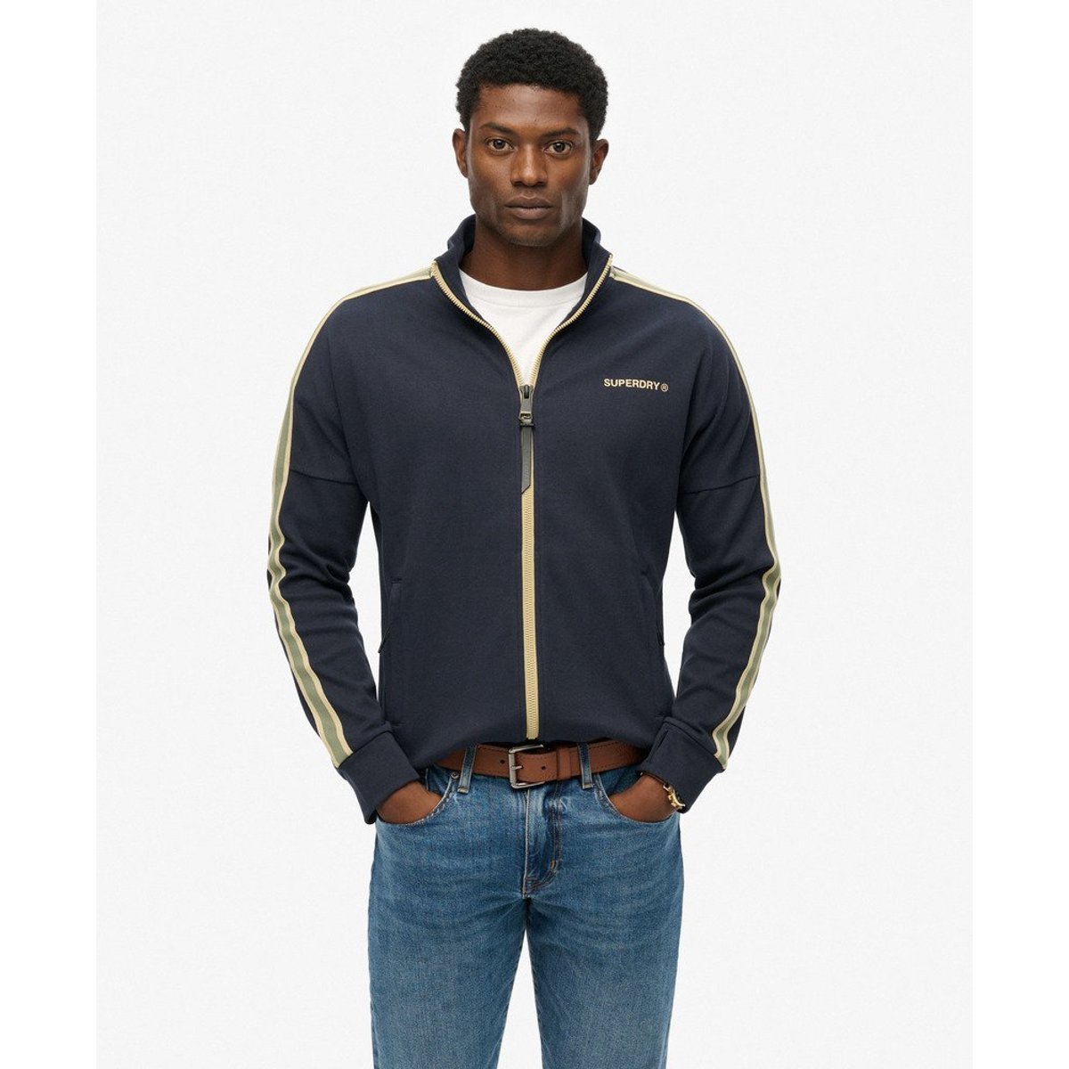 Haut de survêtement ample Tech Cult bleu marine éclipse, SUPERDRY