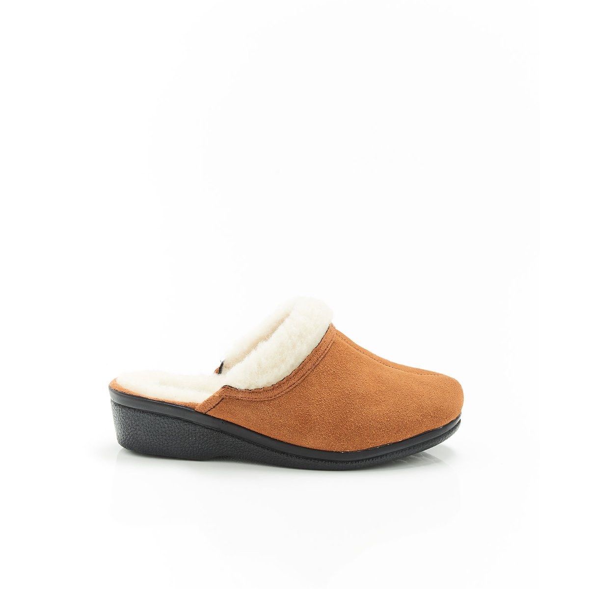 Mules intérieur pure laine marron caramel, DAMART