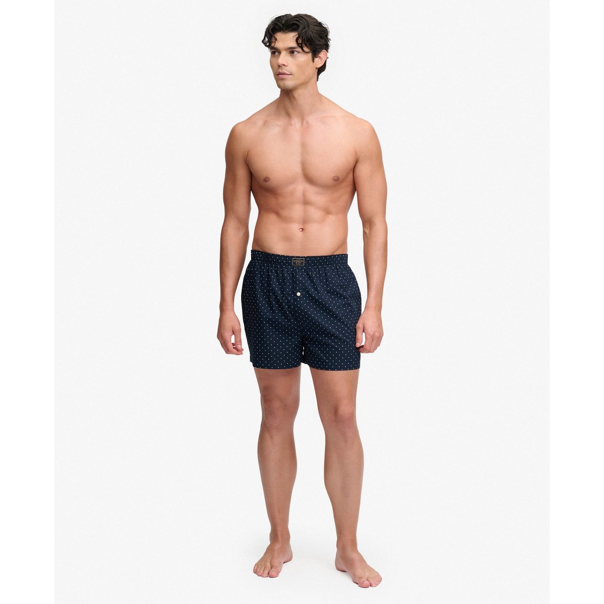 Boxer en Coton Coupe Décontractée bleu marine à pois, SUPERDRY