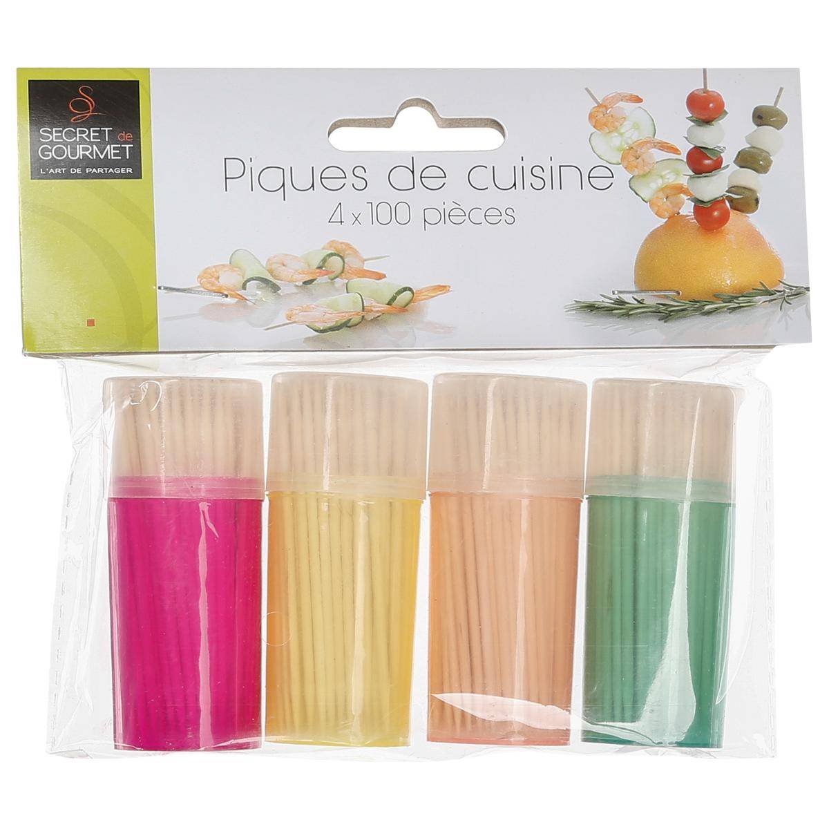4 boîtes 100 cure-dents multicolored, 5FIVE SIMPLY SMART