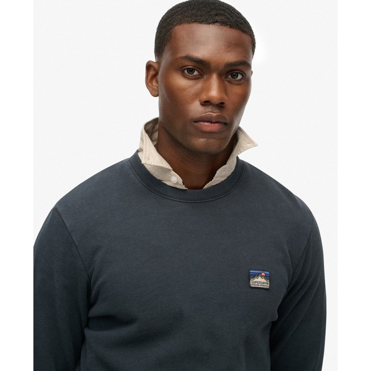 Sweat brodé Great Outdoors bleu marine éclipse, SUPERDRY