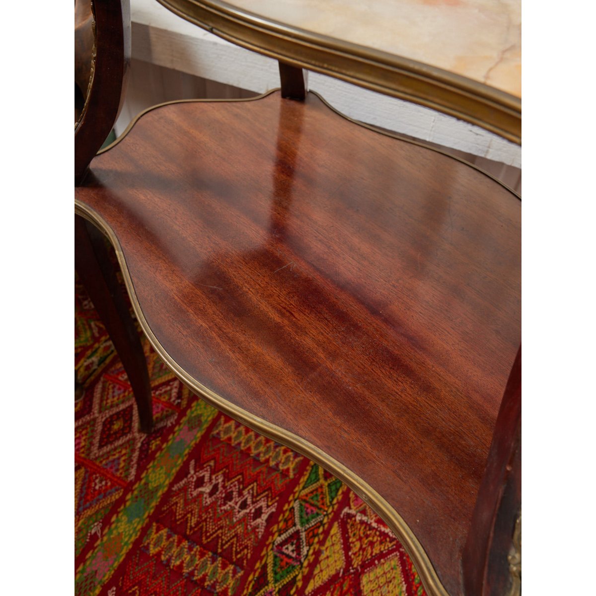 Table de service à thé Francine N°1099 - Bon état bois foncé, DEBONGOUT