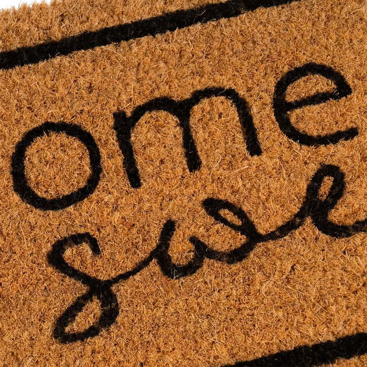 Paillasson coco long étroit Home sweet home 75x25x1.5cm marron, WADIGA