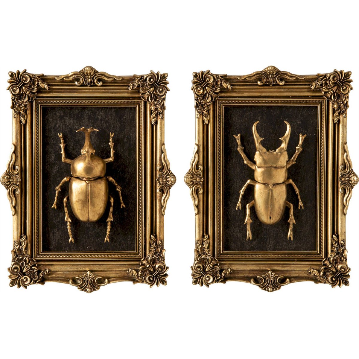 Décoration murale insecte, Lot de 2 doré, RECOLLECTION
