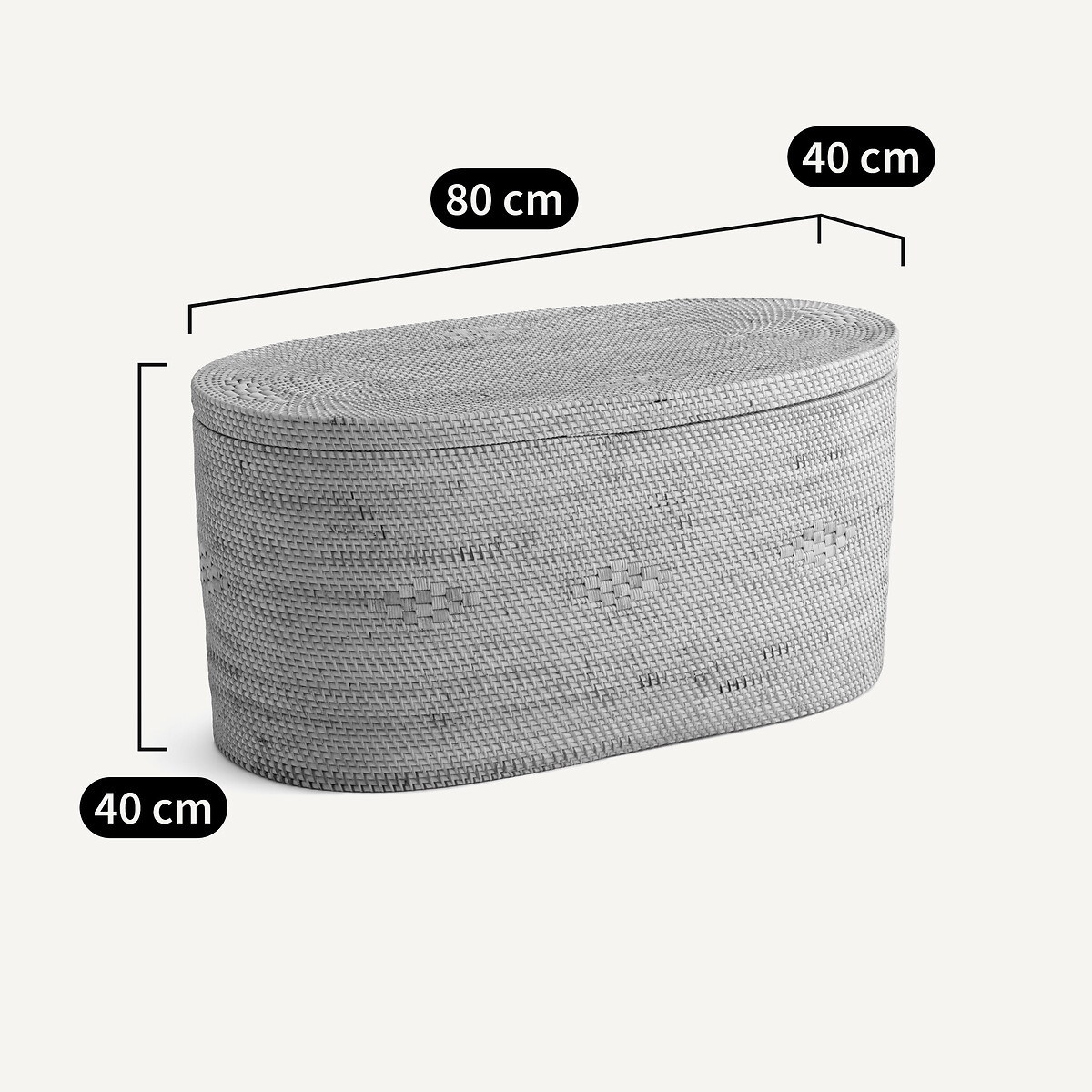Pantos Woven Rattan Oval Chest natural, AM.PM