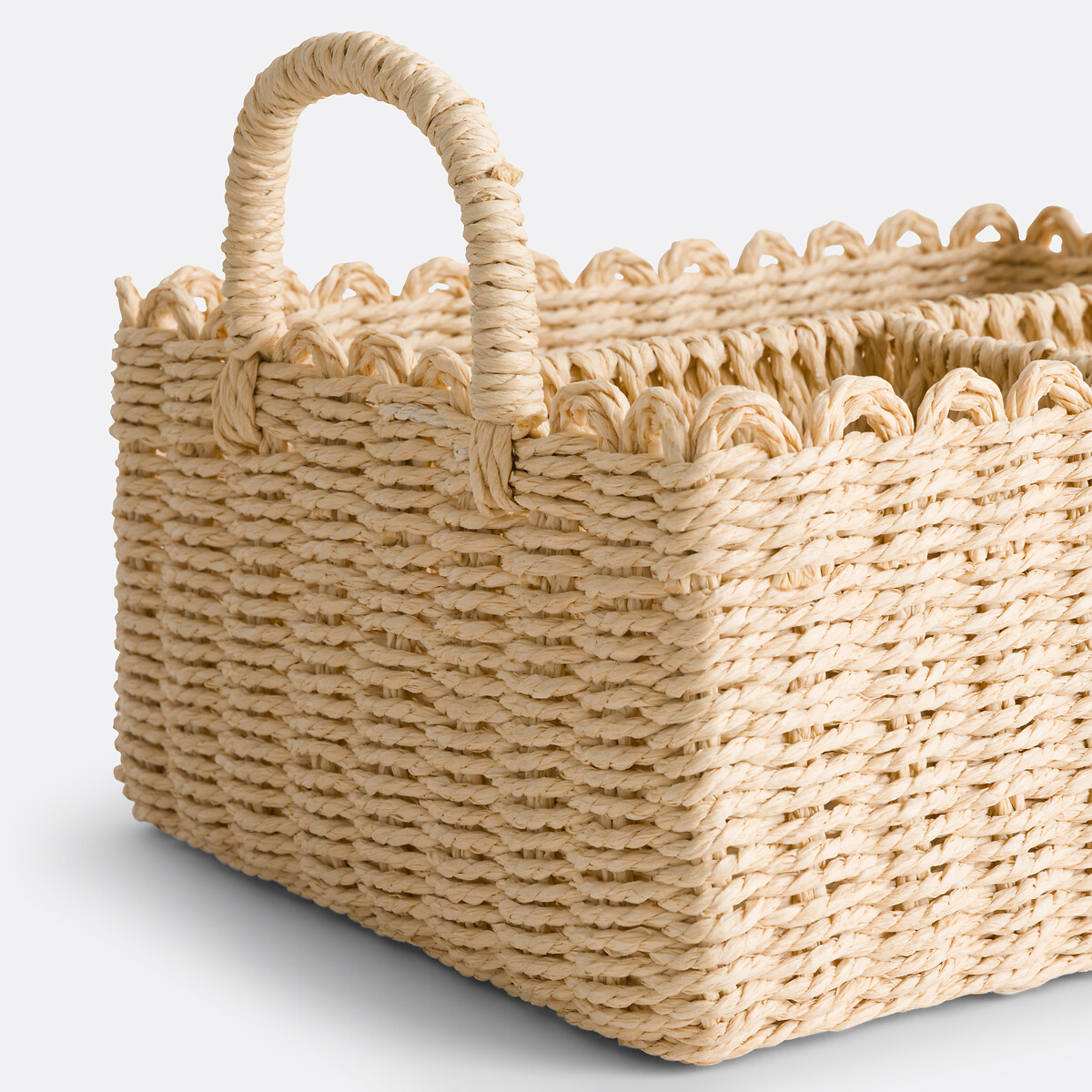 Cesta multiusos de papel trenzado, Petalia beige , LA REDOUTE INTERIEURS