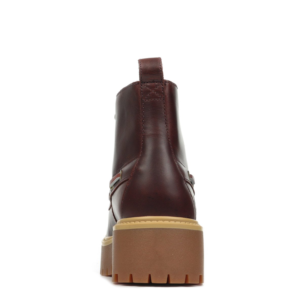Bottines compensées à lacets, Stone Street Mid Lace burgundy full grain, TIMBERLAND