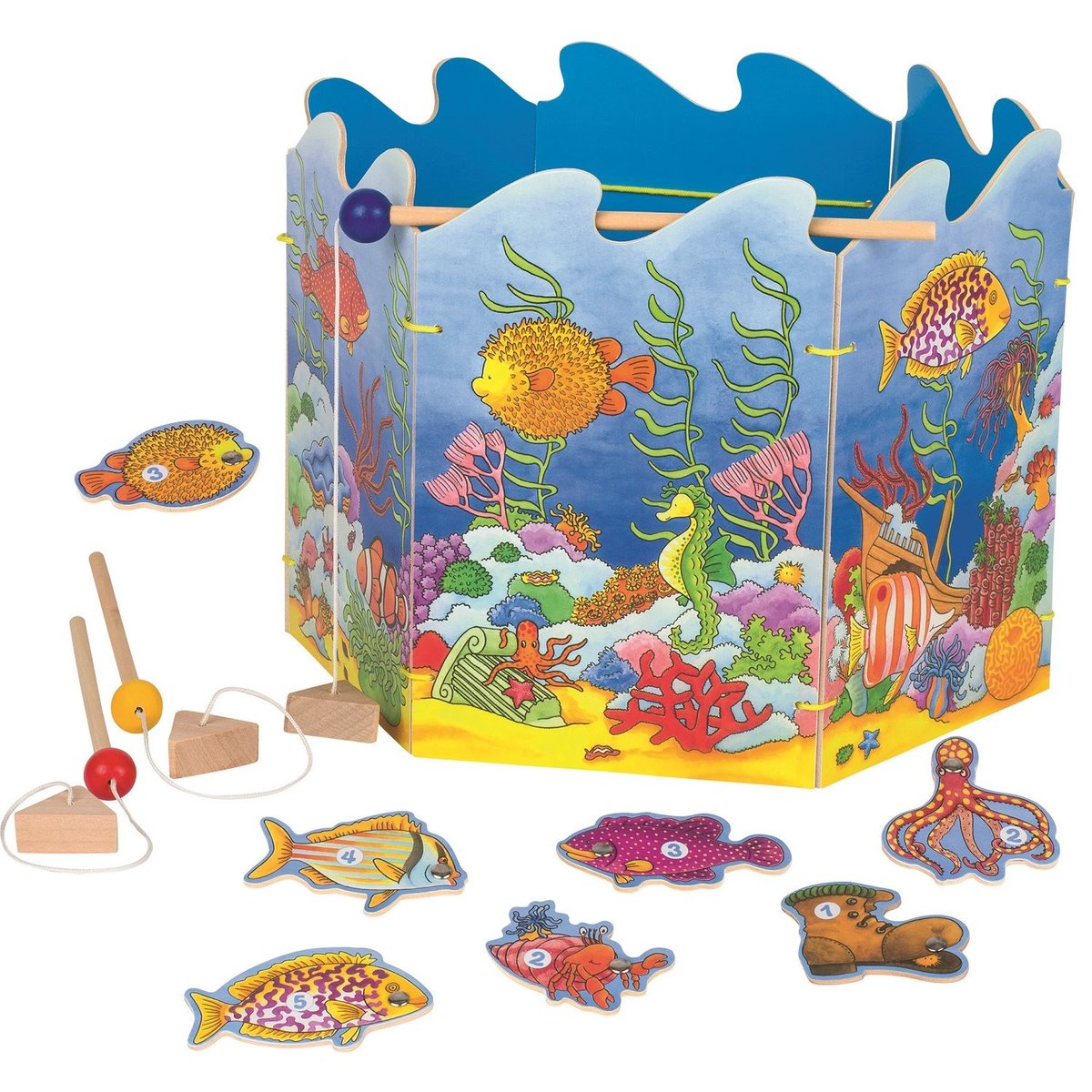 Jeu de pêche à la ligne bleu, GOKI
