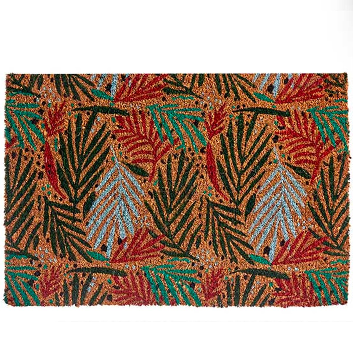 Paillasson coco multicolore feuilles 60x40x1cm multicolore, WADIGA
