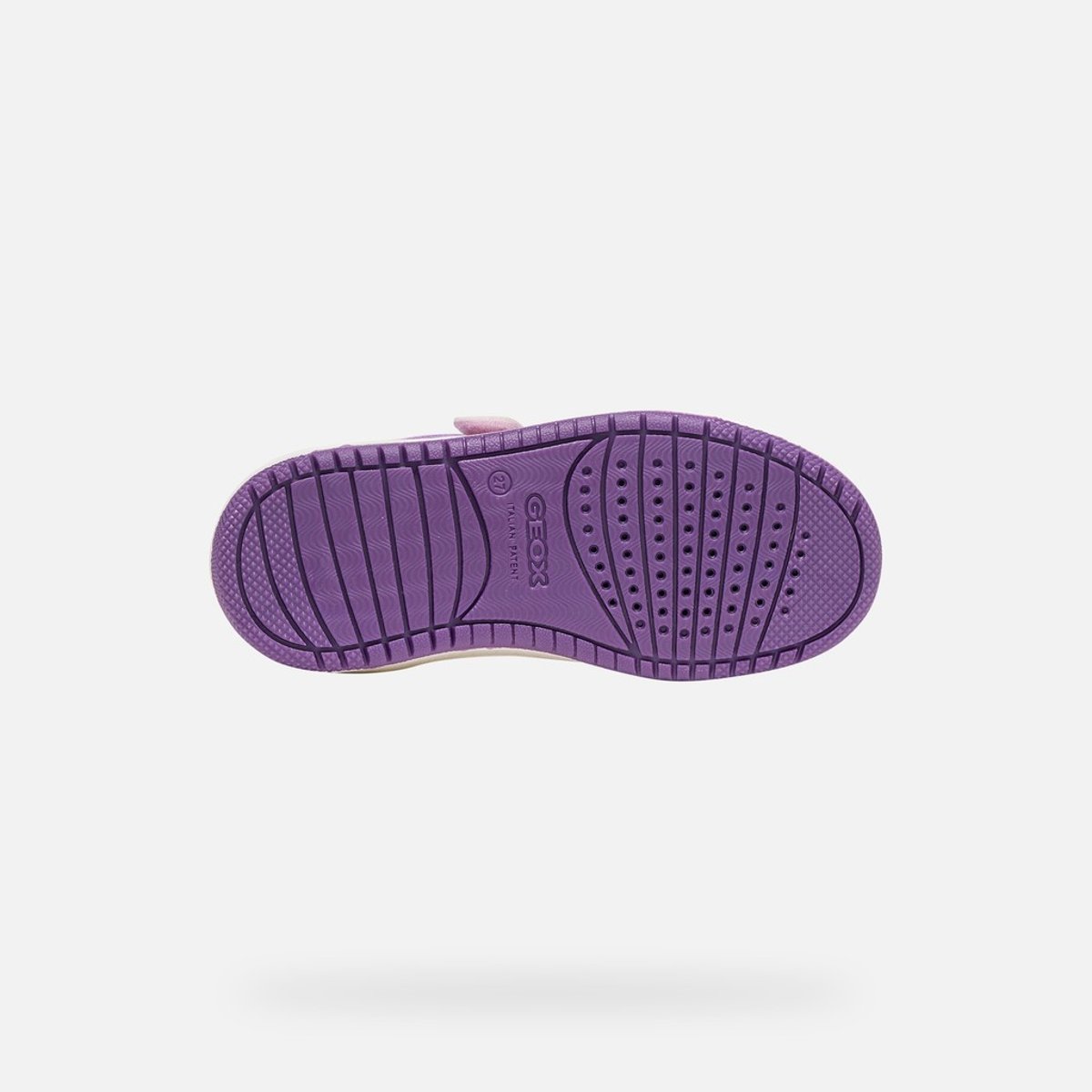 Baskets respirantes à velcro Washiba blanc/lilas foncé, GEOX