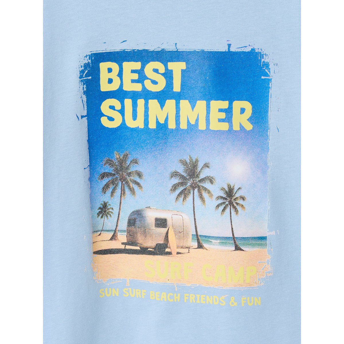 T-shirt manches courtes bleu ciel, VERTBAUDET