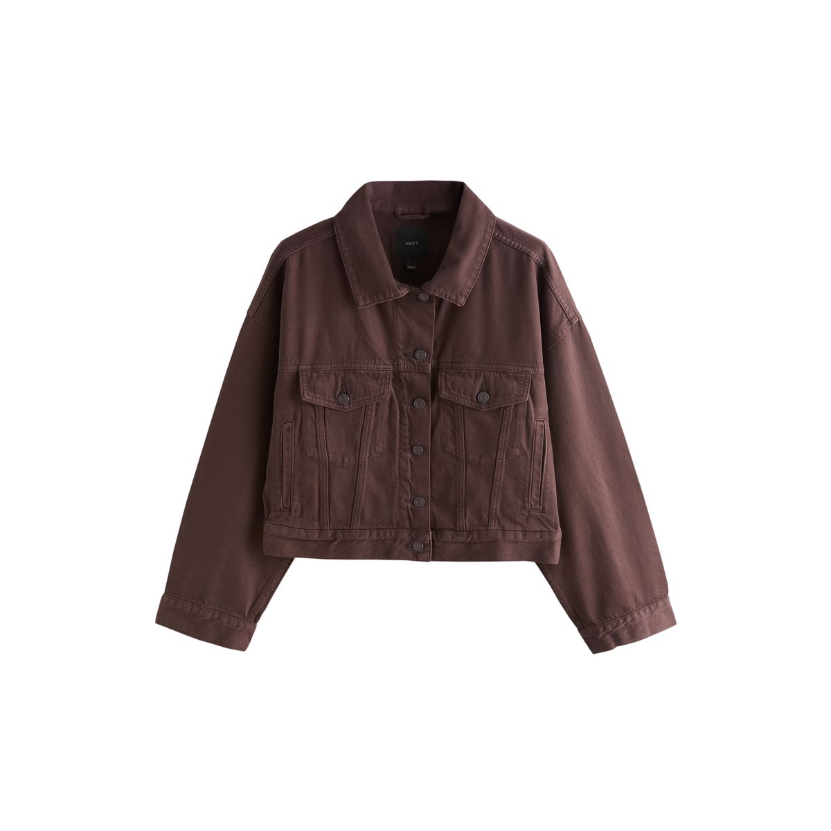 Veste style camionneur décontractée en jean marron, NEXT